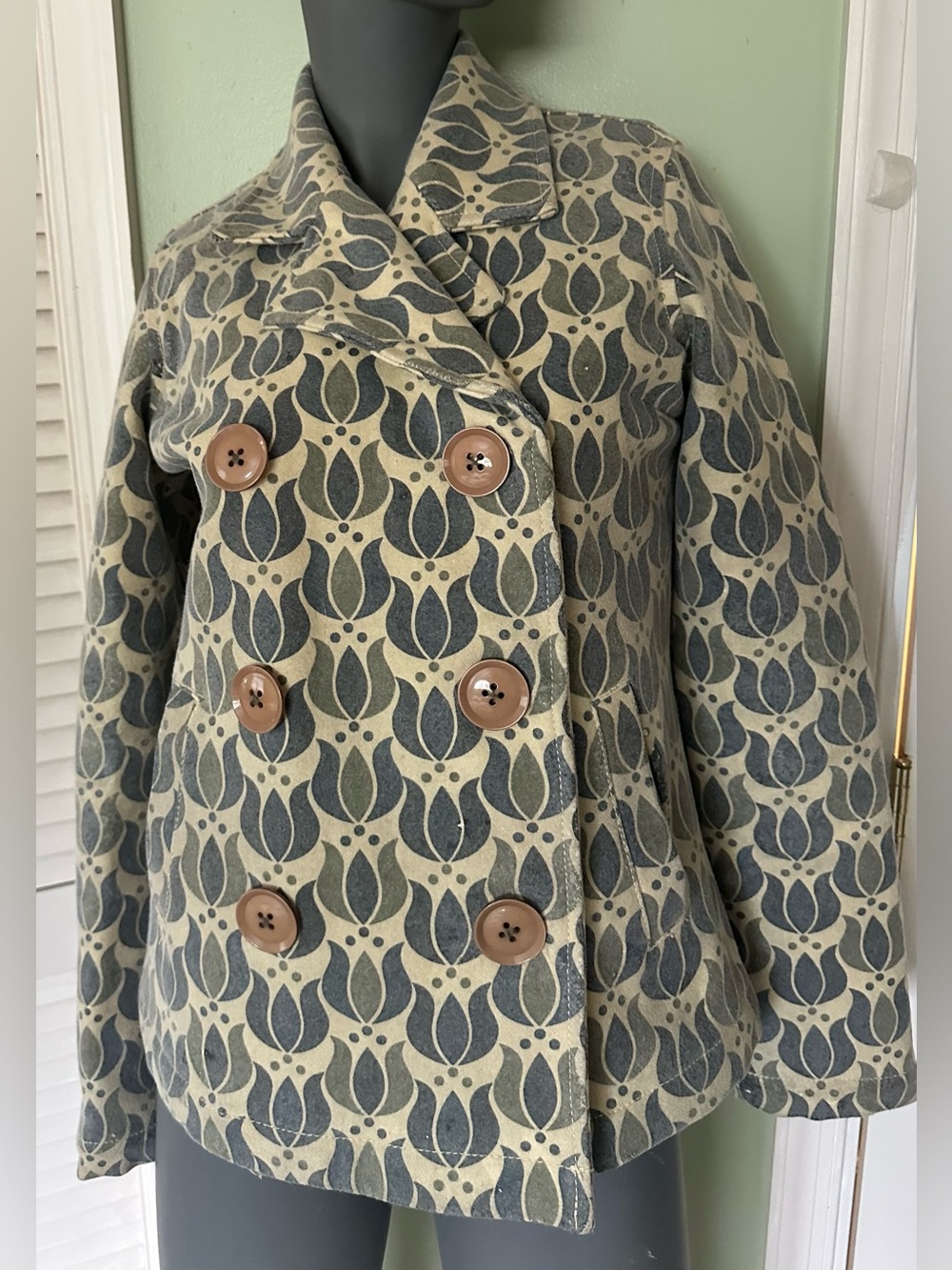 Fossil Jeans Wool Blend Pea Coat Size Small NWOT